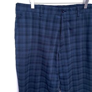 Nike Golf Tour Dri-Fit Men's Black Plaid Polyester Pants Size 38x32 Nikegolf 38